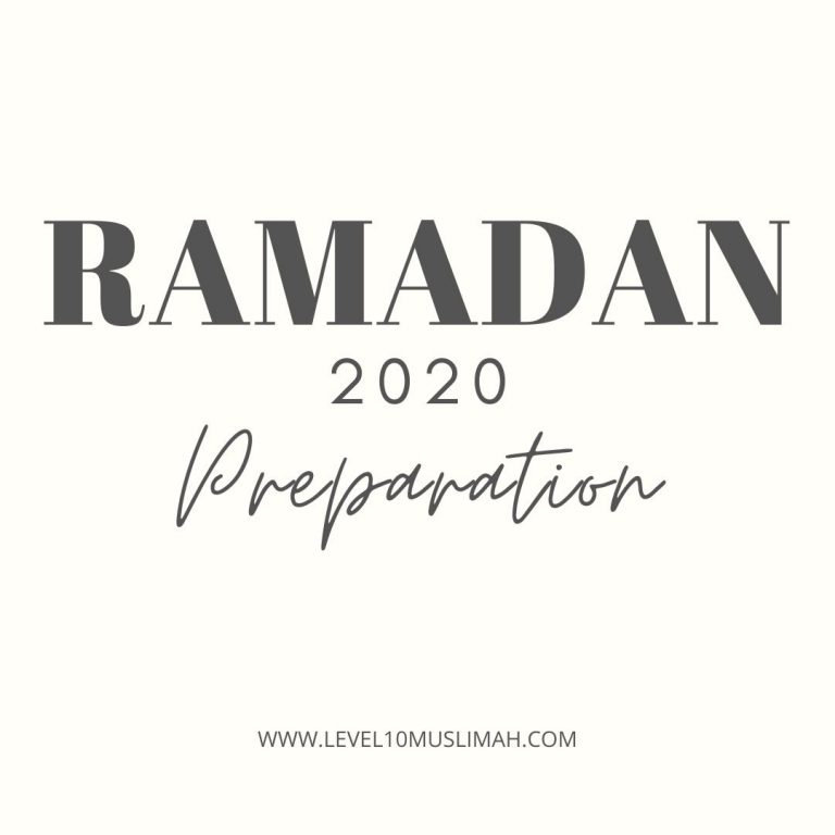 Ramadan 2020-Preparation